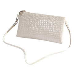 Women Bag Hand-Held Shoulder Crossbody Bag Crocodile Pattern Small Square Leather Bag