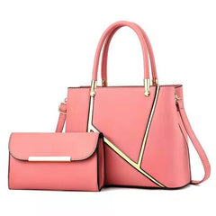 2 Pieces Women's Crossbody Handbag Set Mini Satchels with Shoulder Strap PU Leather