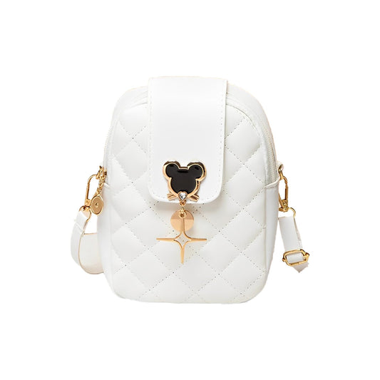 Women's Mobile Phone Bag Girls Lipstick Bag Rhombus Chain Crossbody Bag