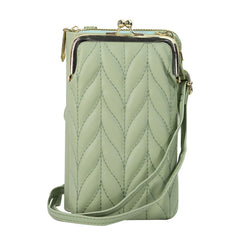 Women's Mobile Phone Bag Single Zipper Shoulder Crossbody Bag Multifunctional Shoulder Bag Fashion Pink Vertical Wallet Large Quantity Preferential