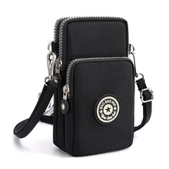 Cross-Body Mobile Phone Bag Women's Cross-Body Red Fabric Mobile Phone Bag Hanging Neck Sports Arm Bag Vertical Wrist Coin Purse