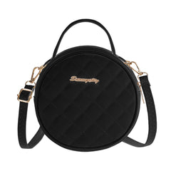 Women's White Retro Small Round Bag Women's One-Piece Embroidered Crossbody Bag