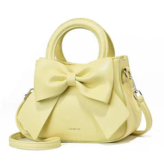Women Bow Handheld Shoulder Bag Crossbody Fresh And Sweet Girly Style Small Bucket Bag