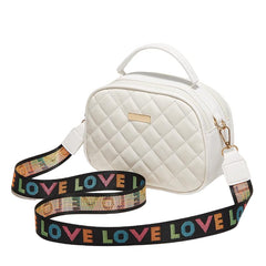 Ladies Bags Versatile Shoulder Bag Crossbody White Bag Girls Handbag Embroidered Bag