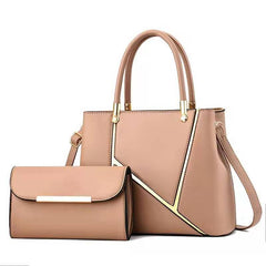 2 Pieces Women's Crossbody Handbag Set Mini Satchels with Shoulder Strap PU Leather