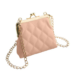Sweet Lipstick Bag For Girls & Women Small Bag, Makeup Storage Bag With Rhombus Chain