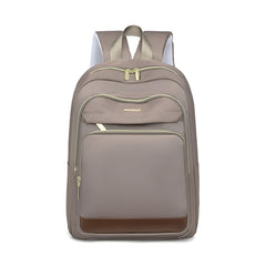 Xshe Women Elegant Travel Backpack – Stylish with Contrast Brown Accent, Multi-Compartment Design