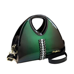 Xshe Women Elegant Gradient Dumpling Bag – Diamond Accent, Medium Size, Business & Daily Use