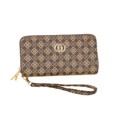 Xshe Women's Zip-Around Wallet with, Flower Pattern ,card and Coin Holder