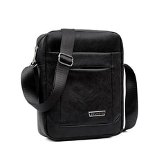 Men's Bag Large Capacity Single Shoulder Bag Pu Leather Business Crossbody Bag