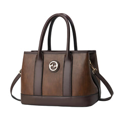 Xshe Women's Handbag | Tote Bag with Dual Tone Ribbed Texture | Elegant Shoulder Bag for Office & Casual Use