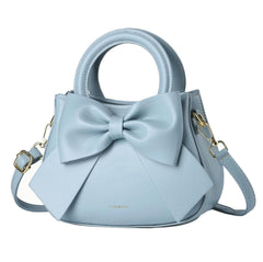 Women Bow Handheld Shoulder Bag Crossbody Fresh And Sweet Girly Style Small Bucket Bag