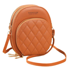 Phone Bag For Women Fashionable Multifunctional Crossbody Shoulder Bag Zipper Solid Green Color Simple Large Capacity Mini