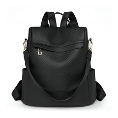 Xshe Women Stylish Backpack – Elegant Chevron Pattern with , Ideal for Travel, Work, and Daily Use