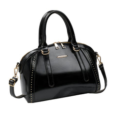 Xshe Women’s Tote Bag | Stylish Horizontal Handbag with Zipper Closure & Rivet Design | Daily Use Shoulder Bag