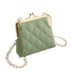 Sweet Lipstick Bag For Girls & Women Small Bag, Makeup Storage Bag With Rhombus Chain