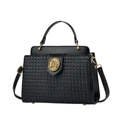 Xshe Women Elegant Contrast Color Handbag – Stylish Top-Handle Shoulder Bag for