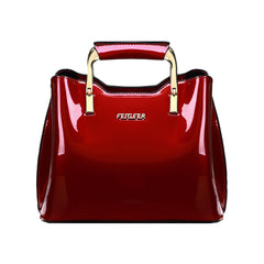 Xshe Women Elegant Glossy Handbag - Stylish Bucket Bag for Modern Women