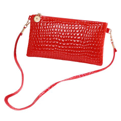 Women Bag Hand-Held Shoulder Crossbody Bag Crocodile Pattern Small Square Leather Bag