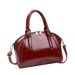 Xshe Women’s Tote Bag | Stylish Horizontal Handbag with Zipper Closure & Rivet Design | Daily Use Shoulder Bag