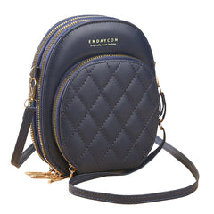 Phone Bag For Women Fashionable Multifunctional Crossbody Shoulder Bag Zipper Solid Green Color Simple Large Capacity Mini