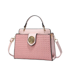 Xshe Women Elegant Contrast Color Handbag – Stylish Top-Handle Shoulder Bag for