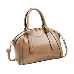 Xshe Women’s Tote Bag | Stylish Horizontal Handbag with Zipper Closure & Rivet Design | Daily Use Shoulder Bag