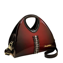 Xshe Women Elegant Gradient Dumpling Bag – Diamond Accent, Medium Size, Business & Daily Use