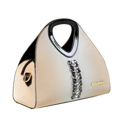 Xshe Women Elegant Gradient Dumpling Bag – Diamond Accent, Medium Size, Business & Daily Use