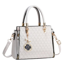 Xshe Women's Large Capacity Handbag Fashionable One-Shoulder & Crossbody Bag with Elegant Charm Pendant
