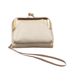 Women's Wallet Wrist Strap Short Coin Purse Coin Clip Bag Multi-Card Slot Card Holder