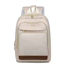 Xshe Women Elegant Travel Backpack – Stylish with Contrast Brown Accent, Multi-Compartment Design