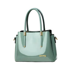 Xshe Handbag for Women Glossy Finish Shoulder Bag with Zipper Closure For Daily Use