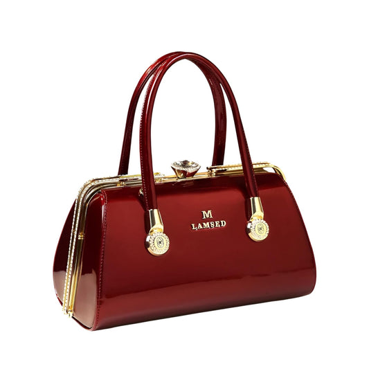 Xshe Women's Elegant Handbag, Shoulder & Crossbody Bag with Rhinestone Lock