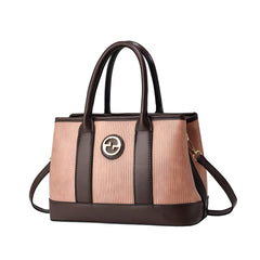 Xshe Women's Handbag | Tote Bag with Dual Tone Ribbed Texture | Elegant Shoulder Bag for Office & Casual Use