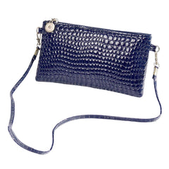 Women Bag Hand-Held Shoulder Crossbody Bag Crocodile Pattern Small Square Leather Bag
