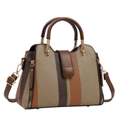Xshe Women Elegant Woven-Texture Handbag – Tote with Handles & Adjustable Shoulder Strap – Stylish Casual Bag