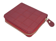 PU Leather/Square Design/Bifold Wallet/Card Holder/Clutch/Purse for Women/Ladies/Female/Size: 11 * 9 cm