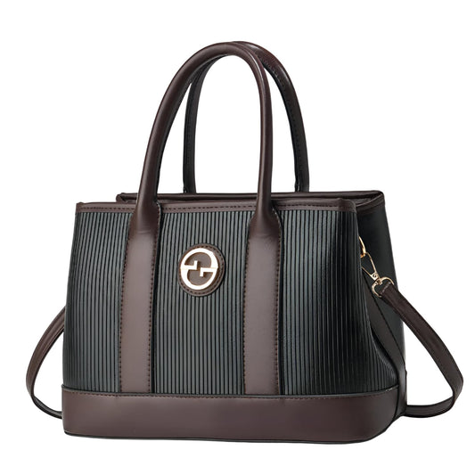 Xshe Women's Handbag | Tote Bag with Dual Tone Ribbed Texture | Elegant Shoulder Bag for Office & Casual Use