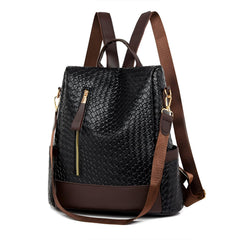 Xshe Women Embossed Backpack – Lightweight, Burden-Reducing Design with Digging Outer Pockets for Daily Use