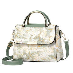 Xshe Women's Cross Border Handbag With Flower Printed Small Square shoulder messenger bag