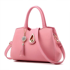 Xshe Women's Elegant Handbag Stylish Crossbody Shoulder Bag with Tassel Charm