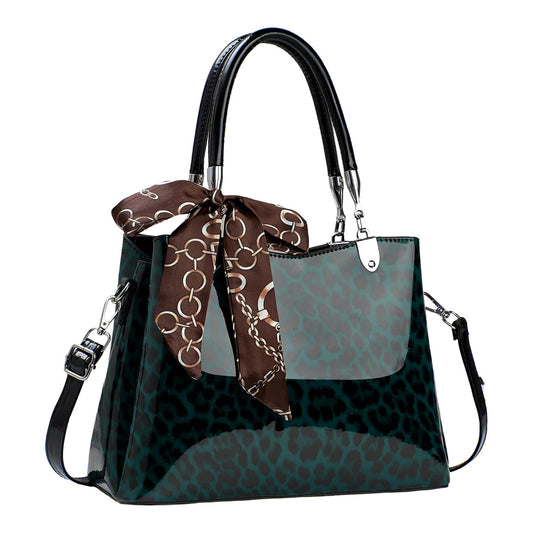 Xshe Women's Leopard Print Large Capacity Handbag | Shoulder Bag with Zipper Closure