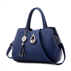 Xshe Women's Elegant Handbag Stylish Crossbody Shoulder Bag with Tassel Charm