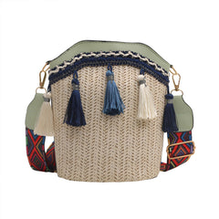 Xshe Sling Bag For Women's Pu Material With Bucket Type, Crossbody Ethnic Style Bag