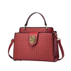 Xshe Women Elegant Contrast Color Handbag – Stylish Top-Handle Shoulder Bag for