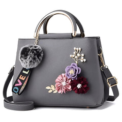Xshe Women's Fashion Handbag 3D Flower Design One-Shoulder & Crossbody Bag Elegant & Versatile Purse for Daily Use