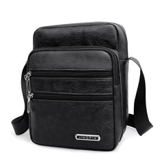 Men's Bag Pu Leather Large Capacity Shoulder Bag Casual Business Crossbody Bag