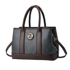 Xshe Women's Handbag | Tote Bag with Dual Tone Ribbed Texture | Elegant Shoulder Bag for Office & Casual Use