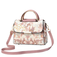 Xshe Women's Cross Border Handbag With Flower Printed Small Square shoulder messenger bag
